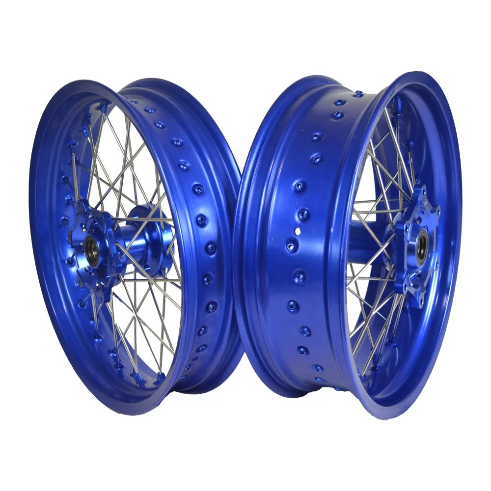 

Motorcycle Accessories 17 Inch Front and Rear Rim Wheel Set Supermoto Bike Wheel for For WR 250F 450F