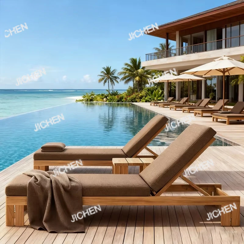 

Hotel Outdoor Luxury Sunloungers Villa Outdoor Teak Sunloungers Garden