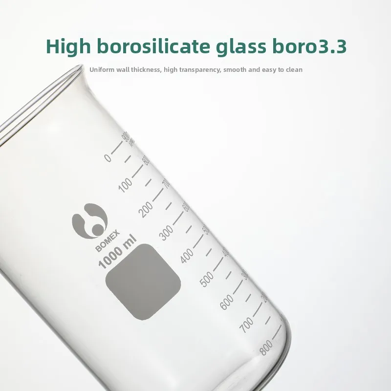 

Bomei Tall Form Beaker Glass Beaker 50/100/300/400/600/800/2000ml Heat Resistant with Scale Lab Equipment