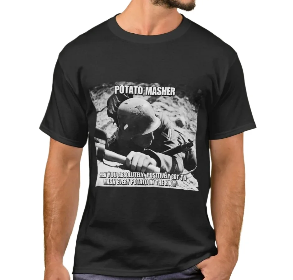 

WWII German Hand-grenade 'Potato Masher' Wehrmacht T-Shirt 100% Cotton O-Neck Short Sleeve Summer Casual Mens T-shirt Size S-3XL
