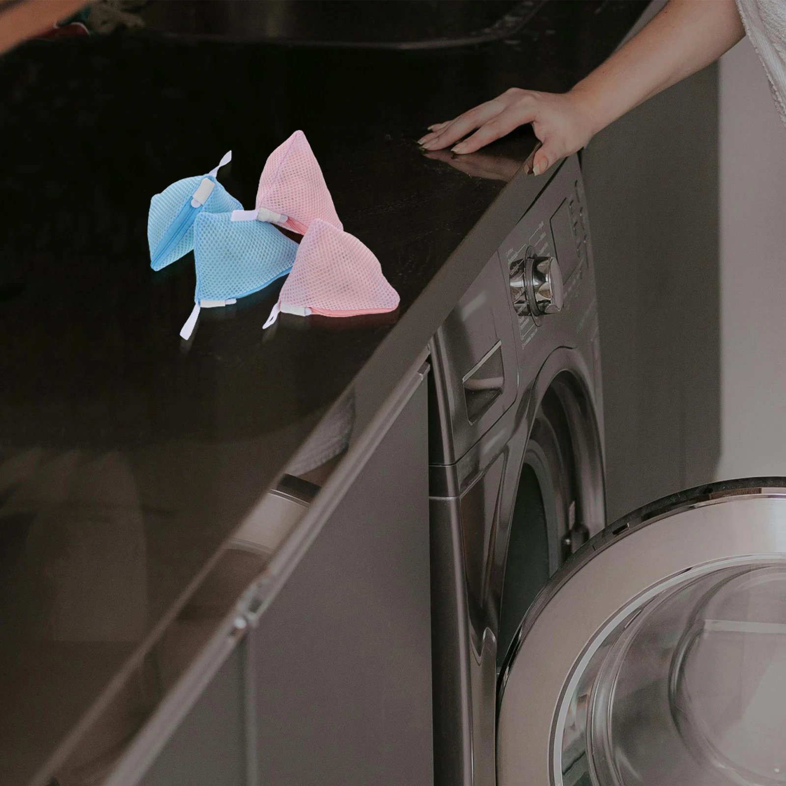 

4 Pcs Bag Set Mesh Bags for Lingerie Wash Bag Washing Machine Travel Polyester Sock Underwear Bra Storage