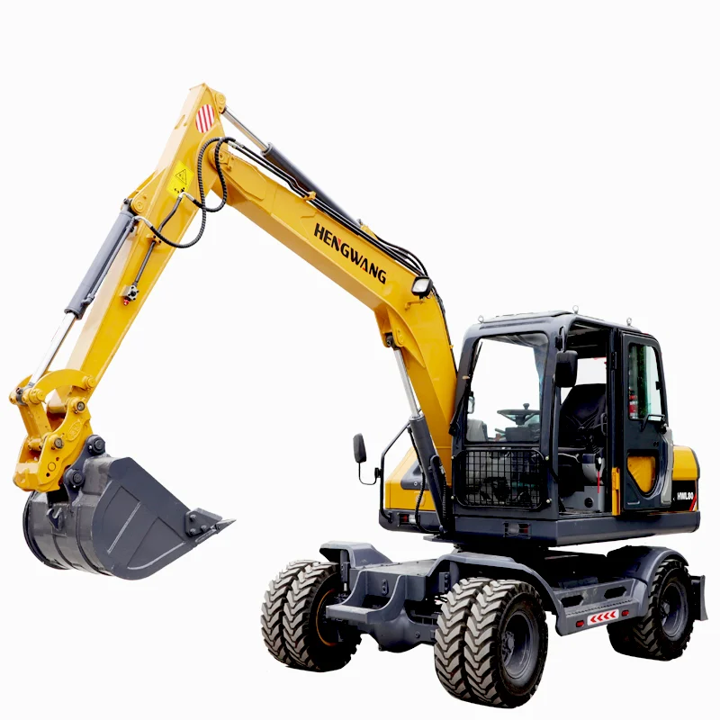 Wheel Excavator Multifunction Hydraulic Digger 8Ton Medium Large Earth-Moving Excavator With Assistive Device Customized Tools