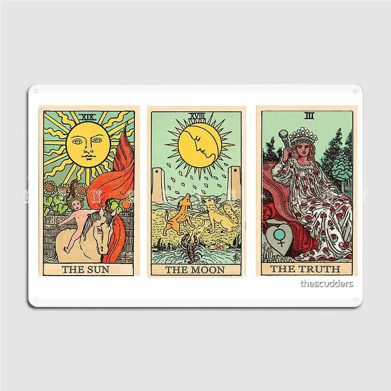 The Sun The Moon The Truth Metal Sign Wall Cave Living Room Personalized Plaques Tin Sign Poster