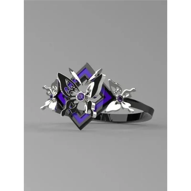 Game Honkai: Star Rail Role-playing Ring Accessories Seele Ring Butterfly Pattern Sweet and Versatile