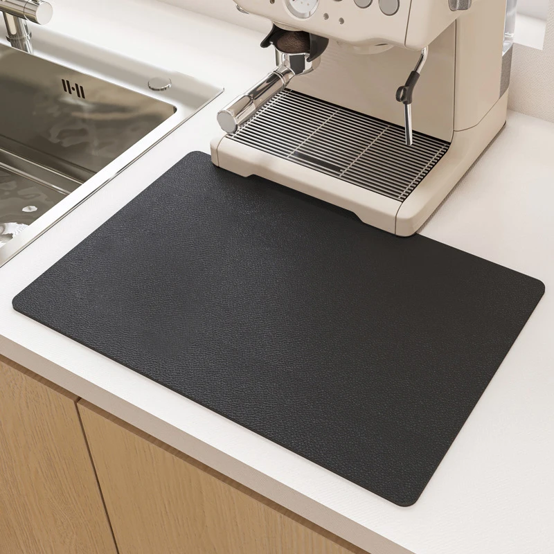 

Coffee Mat Super Absorbent Draining Mat Kitchen Dish Drying Mats Quick Dry Bathroom Tableware Hide Stain Rubber Backed Placemat