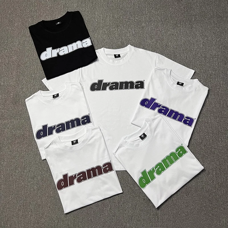 Summer New Drama Call T-shirt Men Woman 1:1 Best Quality Letter Print Chaopai Streetwear Short Sleeve Tops Tee