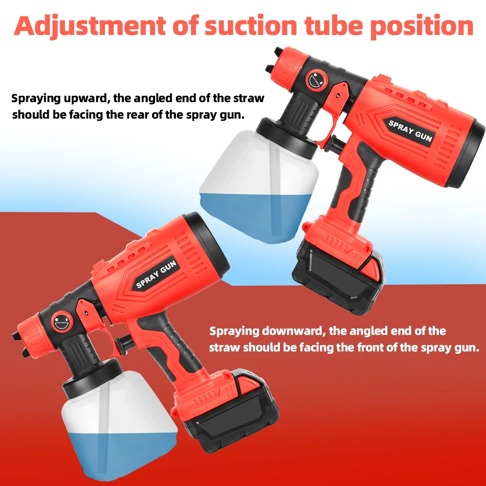 بخاخ طلاء HVLP لاسلكي 200 وات لبطارية ميلووكي 18 فولت، 4 فوهات، 3 أنماط رش، حاوية 1000 مل (بدون بطارية)
