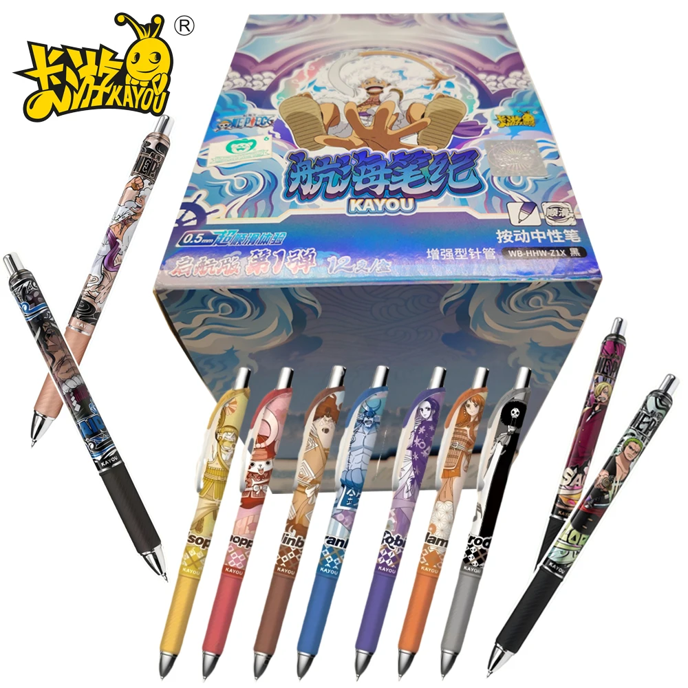 本物の Kayou ワンピース文具ブラインドボックス ロロノア・ゾロキャラクターボールペン スムーズな書き心地のおもちゃコレクター向けギフト