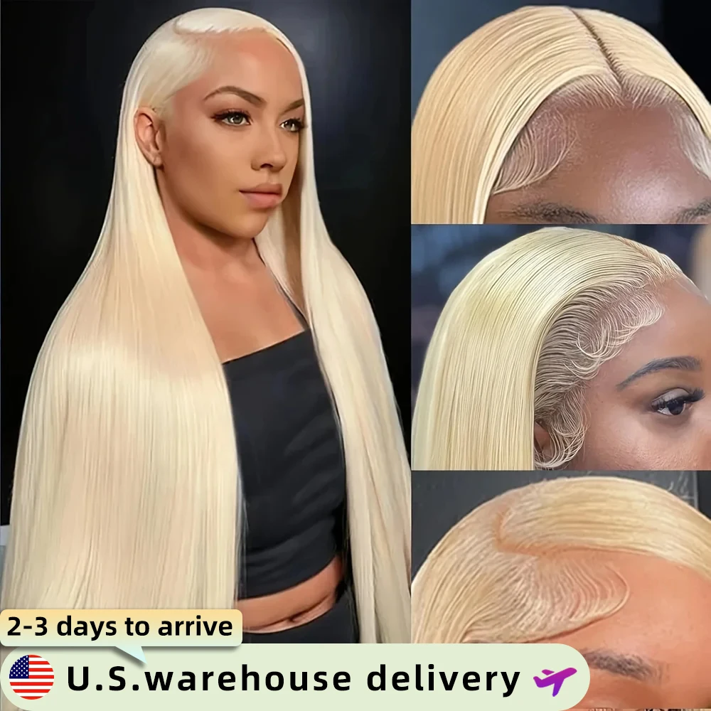 

30Inch 180 Density Straight Blonde 613 Lace Frontal Wig 13x6 Brazilian Human Hair Wigs For Women 13x4 Lace Frontal Colored Wig ﻿