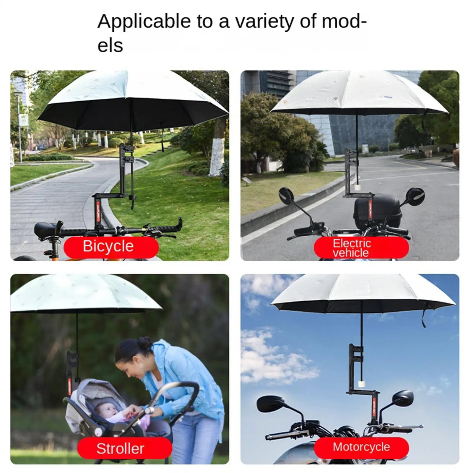 

Stroller Umbrella Attachment Adjustable Bicycle Clamp Wheelchair Umbrella Holder For Wheelchair Outdoor Golf Bike Beach Scooter