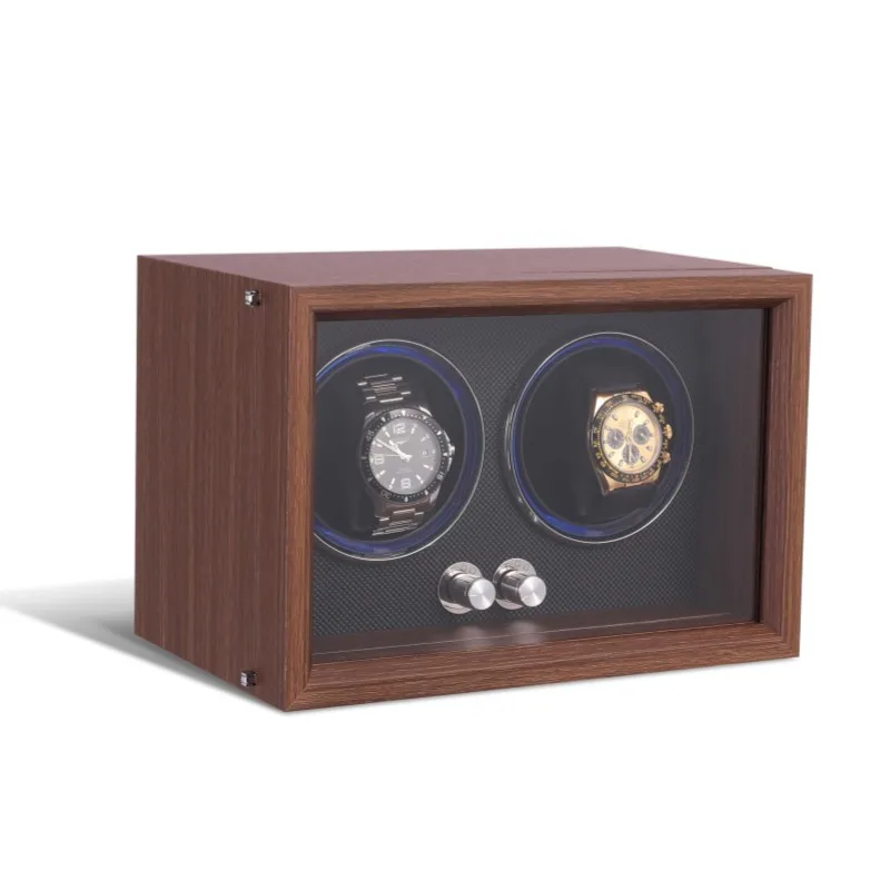 2023 New Embers Luxury 1 2 4 Slots Watch Winder Wooden Shaker Watch Box Automatic Winder Storage Case Mabuchi Motro