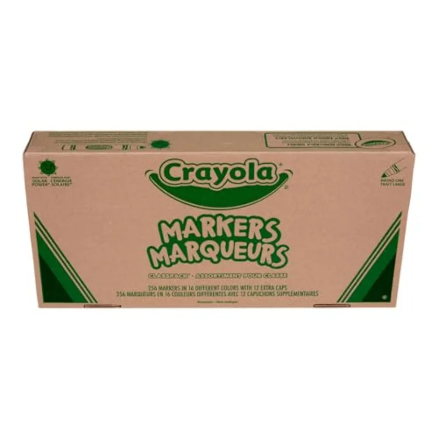 

Broad Line Markers Classpack 256 Ct Bulk Markers for Art Supplies for School Classroom Must Haves Preschool and Kindergarten Su