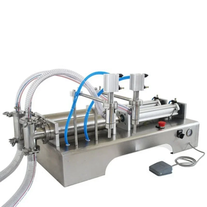 Double Head Horizontal Semi-automatic Bucket and Tank Liquid Filling Machine Sauce Toothpaste Cosmetics