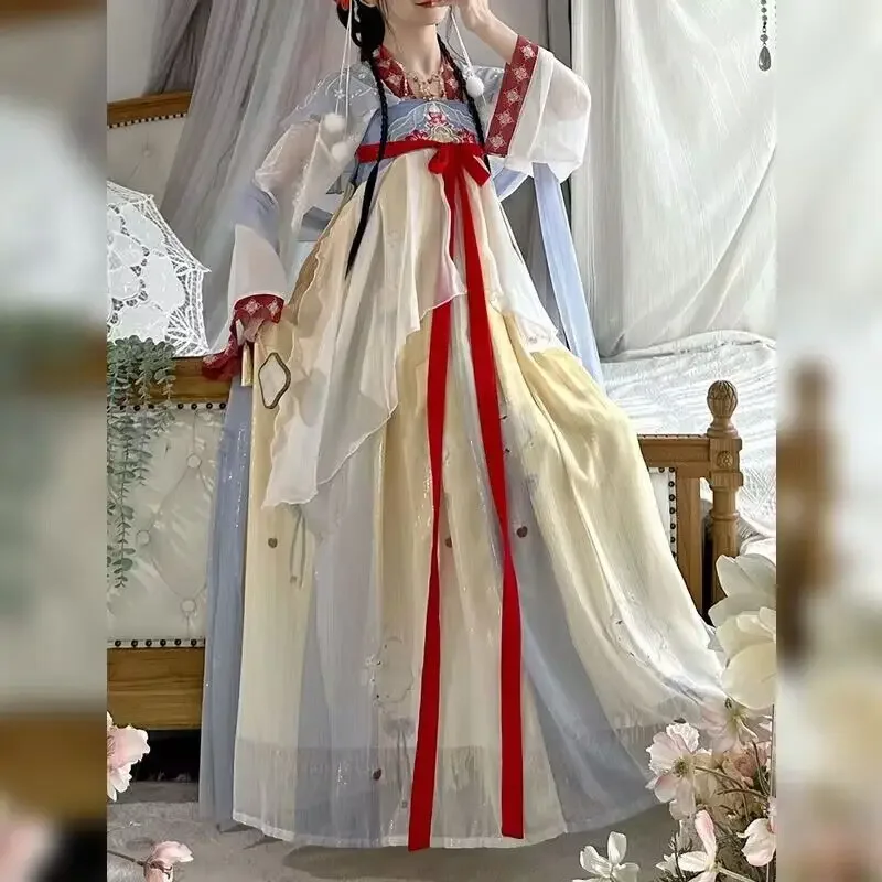 Robe Hanfu traditionnelle chinoise pour femmes, costume Cosplay, robe de prairie Hanfu, robe de fête d'anniversaire, ensemble Hanfu étudiant, grande taille XL