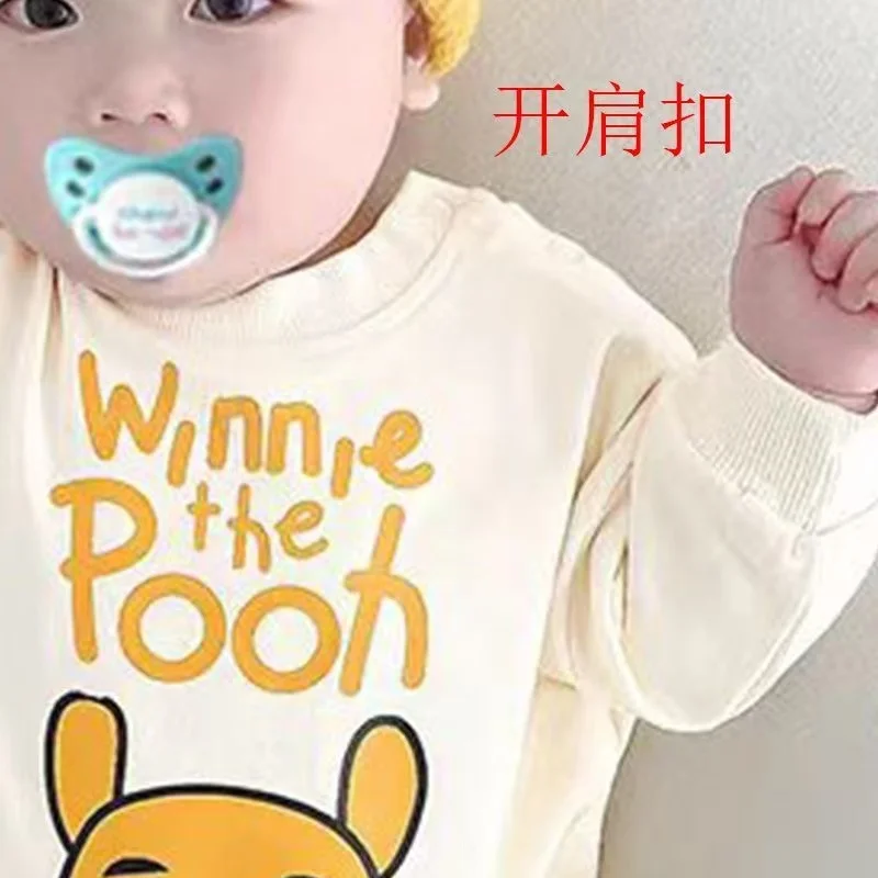 Autumn Baby Boy Long Sleeve Rompers Cartoon Cute Baby Bear Pooh Print Girl Bodysuits Clothes Cotton One-Pieces Infant Jumpsuit