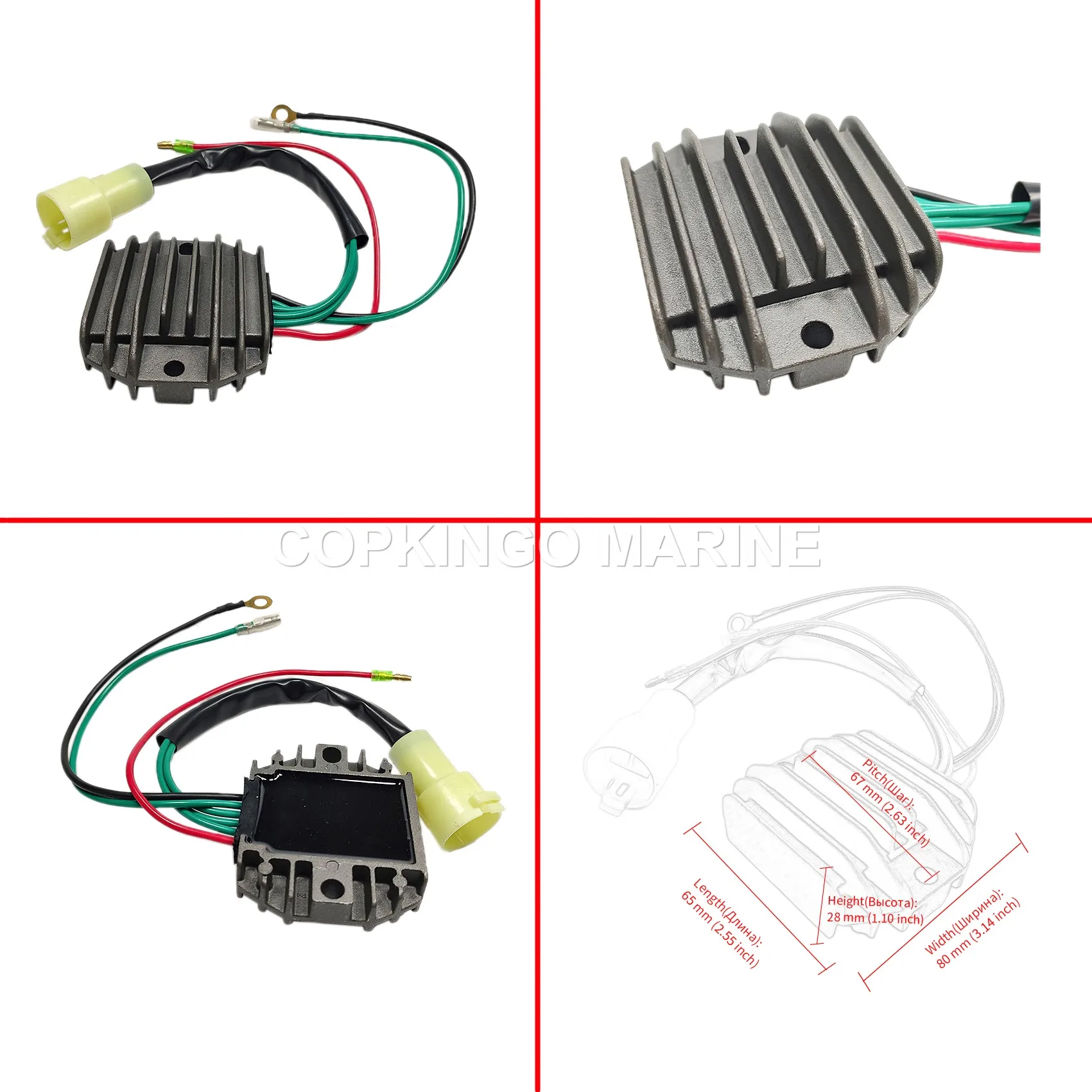 

Boat Rectifier Regulator 62Y-81960-00 For Yamaha outboard F40 TLR F40A F40C F50D F60 FT60 T60