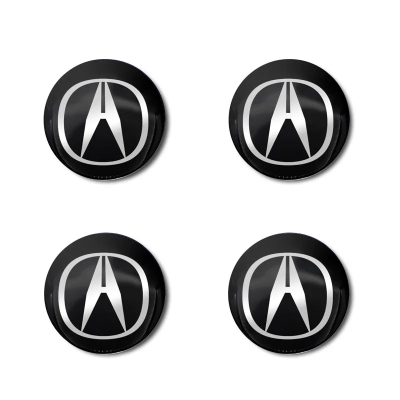 4pcs 56mm Emblem Badge Sticker Car Wheel Center Hub Metal Cap For Acura RL Integra ILX TL TLX MDX RDX CL CSX RSX ZDX TSX NSX etc