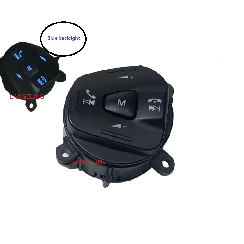 

For Ford Fiesta MK7 Ecosport 2013 Car Steering Wheel Button Left Side Blue Baclight Audio Volume Control Control Buttons