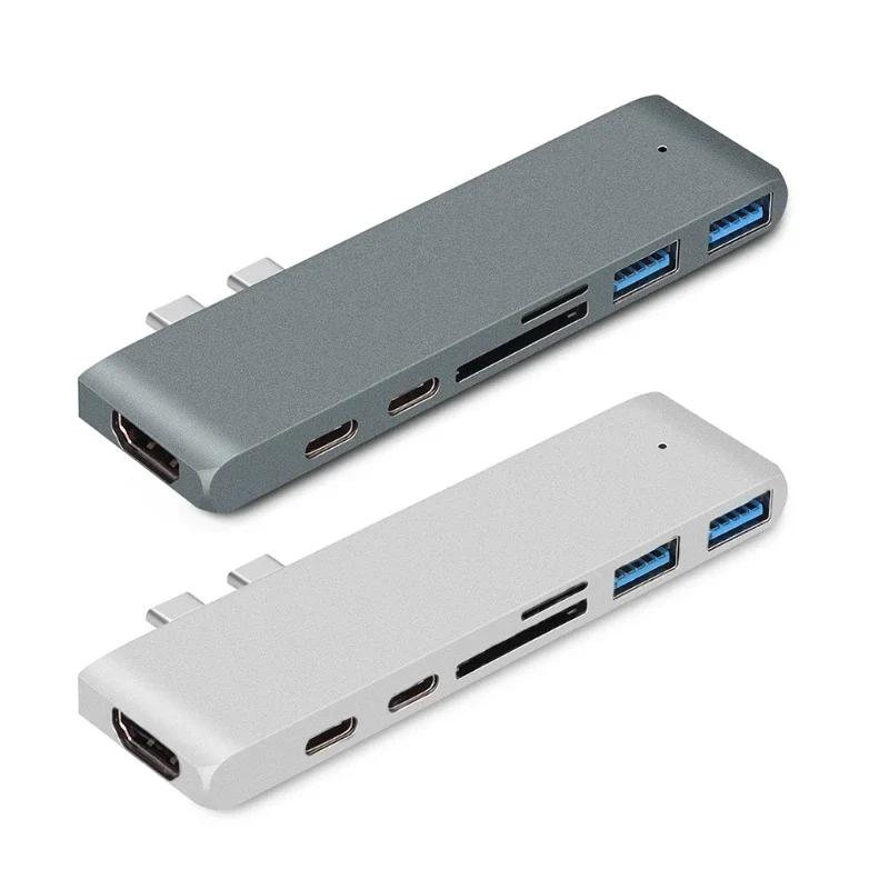 USB Hub 3.1 Splitter,Dual Type-C to hdtv-coDock USB Hub Extensions USB Docking Station Splitter