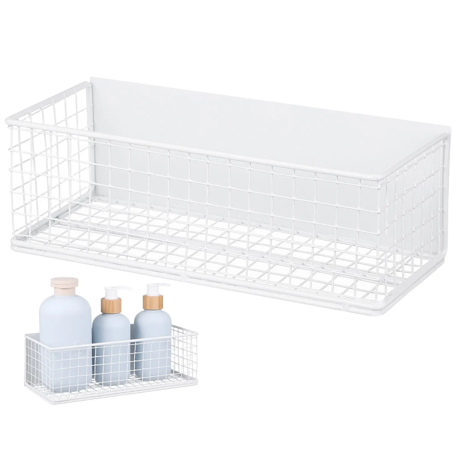 

2pcs Magnetic Kitchen Storage Rack Black Large Size Fridge Side Organizer Basket Rack Freezer Spice Holder Metal Surface