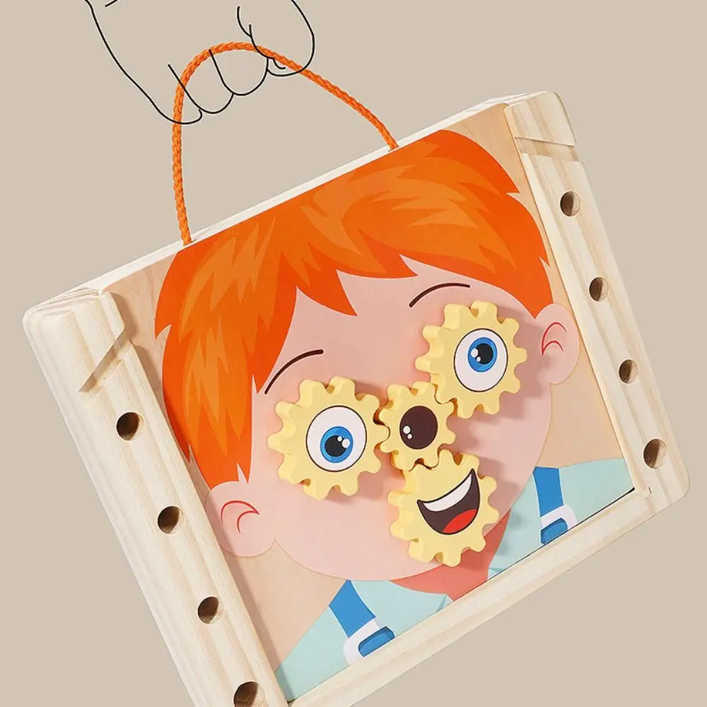 Caja de herramientas de madera, caja de herramientas de rompecabezas Montessori, juego de desmontaje, herramientas de juego de simulación, herramienta de reparación de simulación de montaje