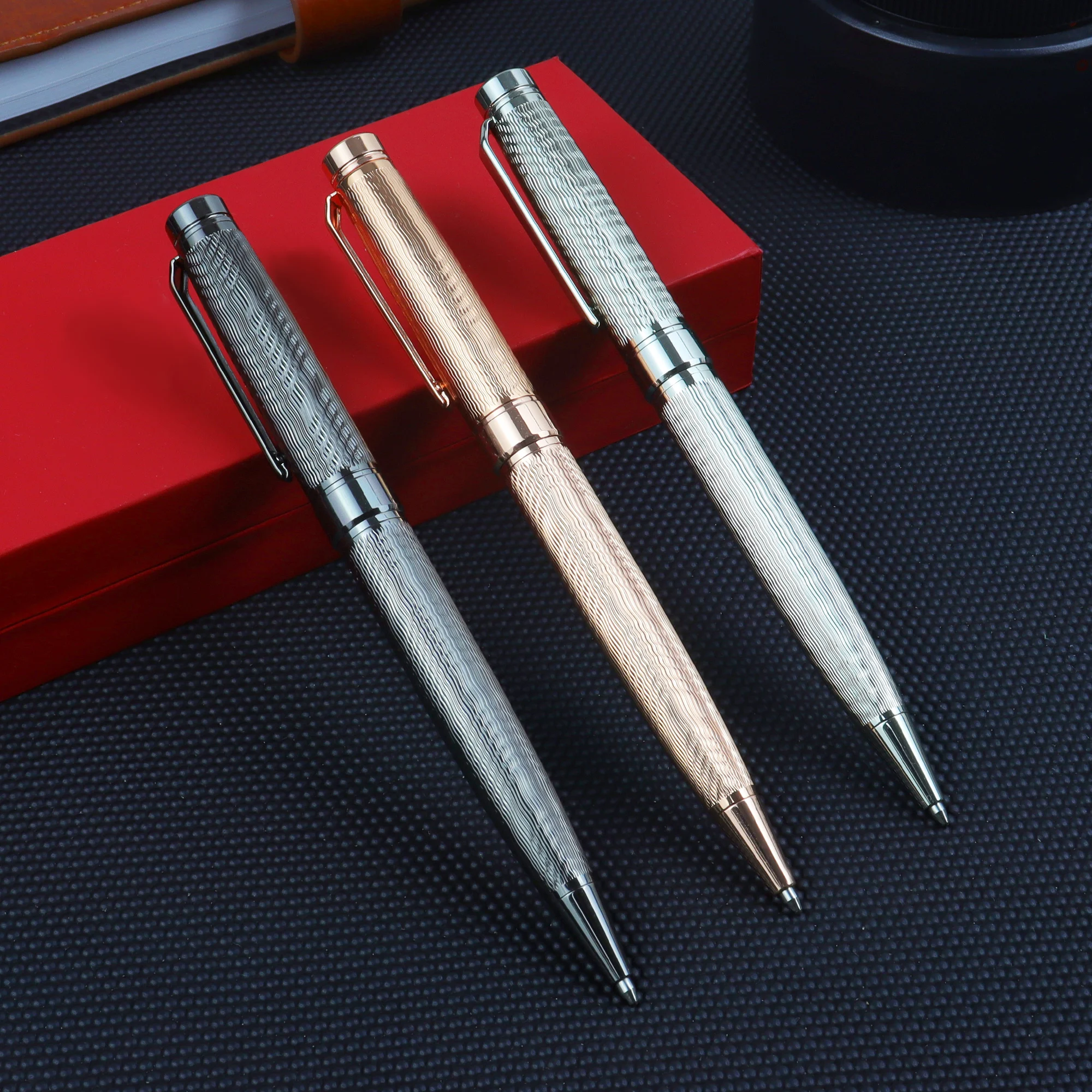 Luxury Fashion 7 Series Ballpoint Metal Pen Set with Heavy Feel, Includes Pen Gift Box, Black Ink, Elegant and Stylish Design