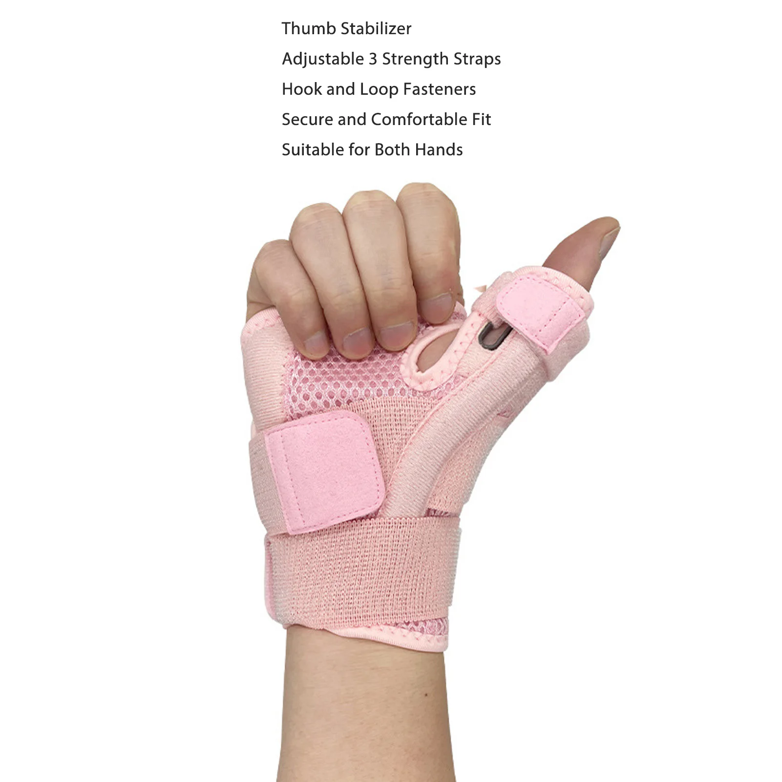 Thumb Wrist Stabilizer Splint Buckle Breathable Thumb Support Brace Slipless Adjustable for Left Hand for Sports