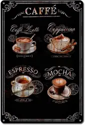 Retro Coffee Metal Sign Vintage Kitchen Signs Wall Decor Funny Tin Signs Bar Decorations Art Poster for Man Cave Decor