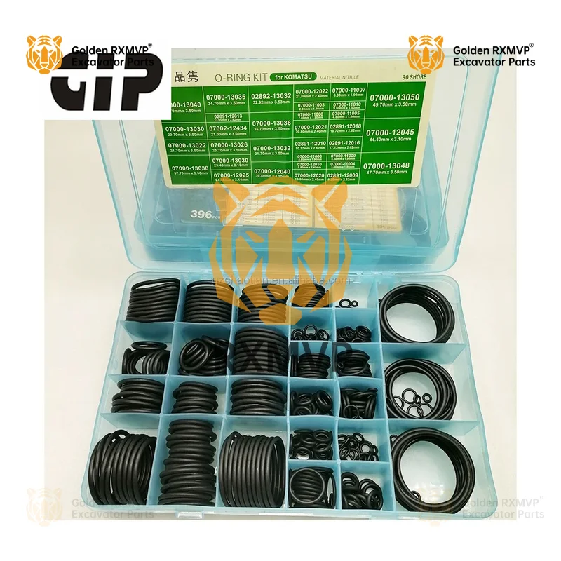 For Excavator Spare Parts Pc200-6 Pc200-7 Pc200-8 Hydraulic Pump Oil Seal Kit O Ring Box