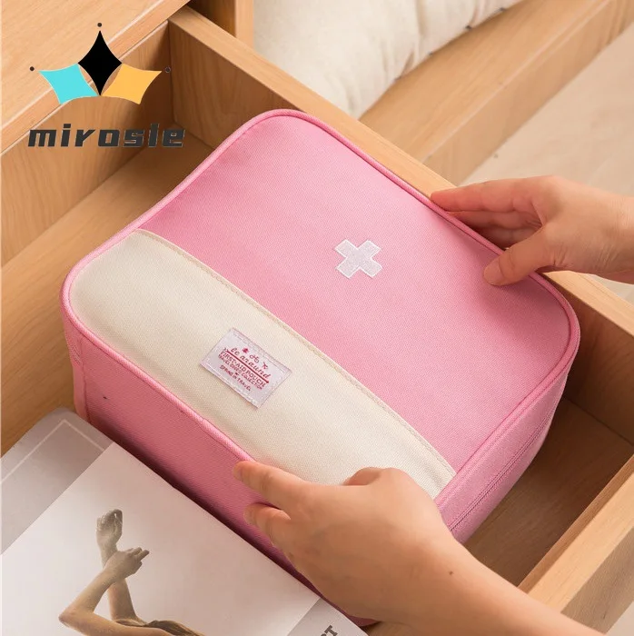 MIROSIE Convenient Emergency Kit with Oxford Cloth Medicine Bag Travel Friendly Spacious Medical Storage Pouch Set