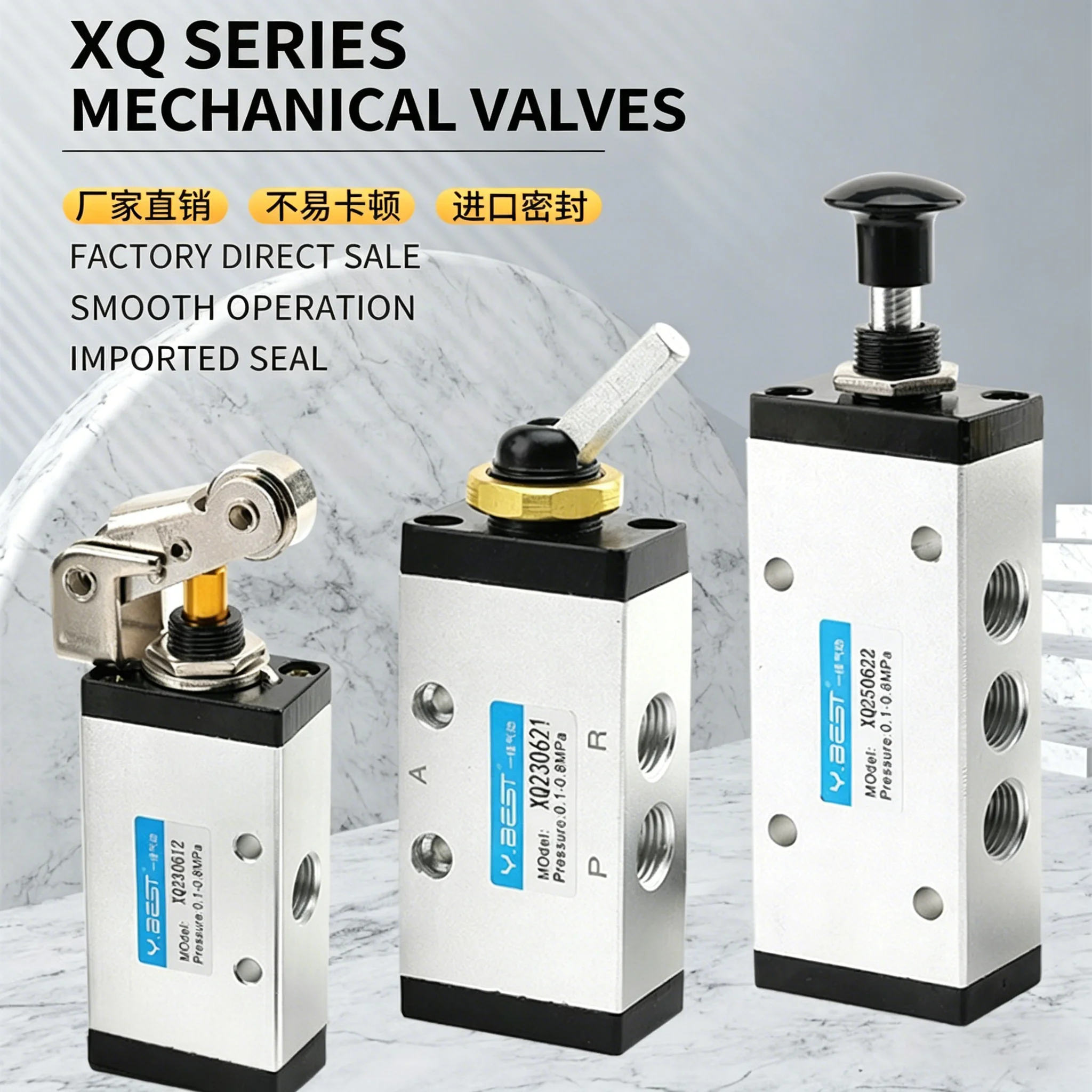 Xinyi type XQ230410 XQ25061 230610 250410 Two Position Three Way Top Stem Valve Pneumatic Mechanical Valve Mechanical hand valve