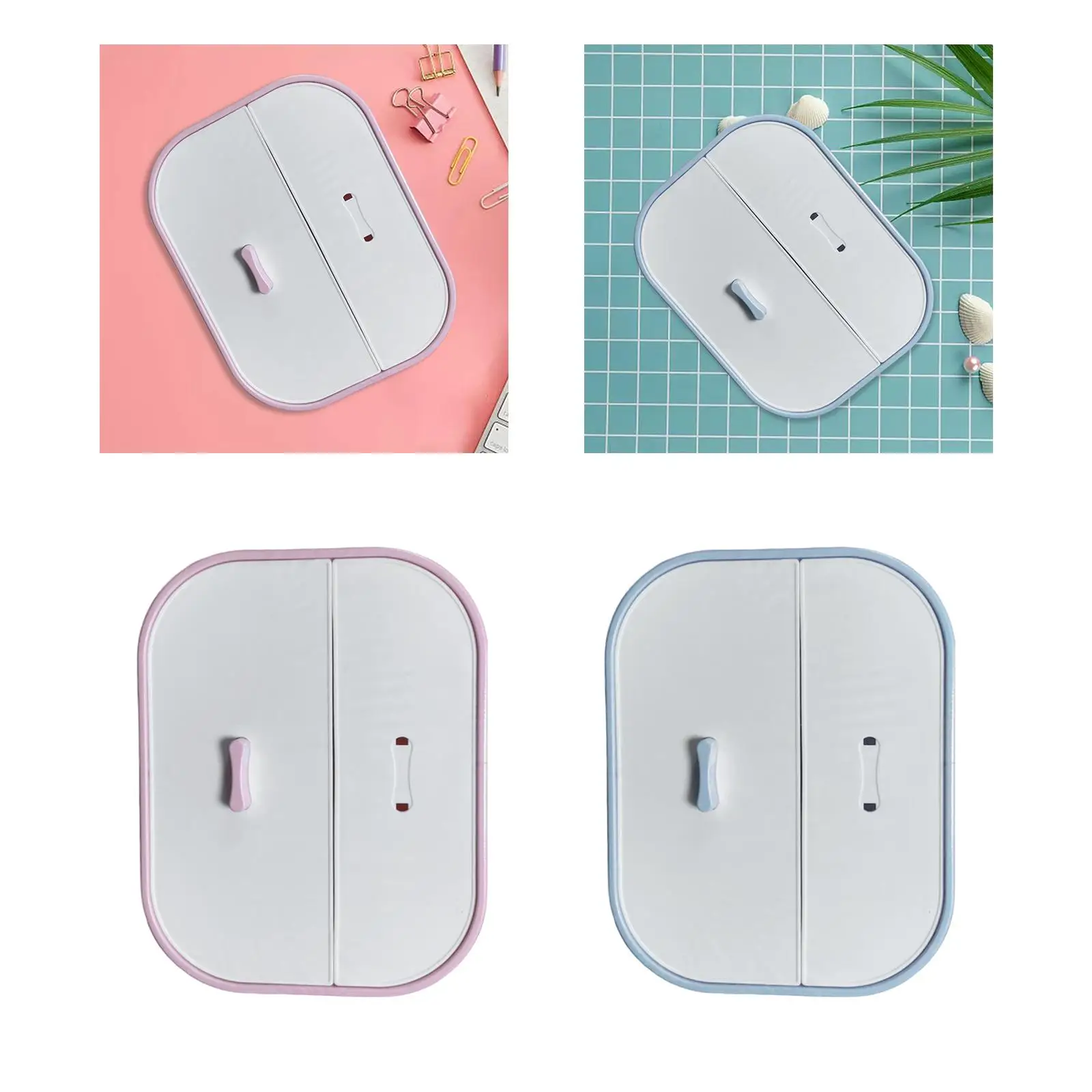 Kids Jewelry Box Organizer 2 Layer Drawer with Cartoon Stickers Lightweight