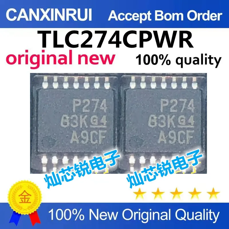

Brand new genuine TLC274CPWR original stock TSSOP14 printed P274 amplifier chip