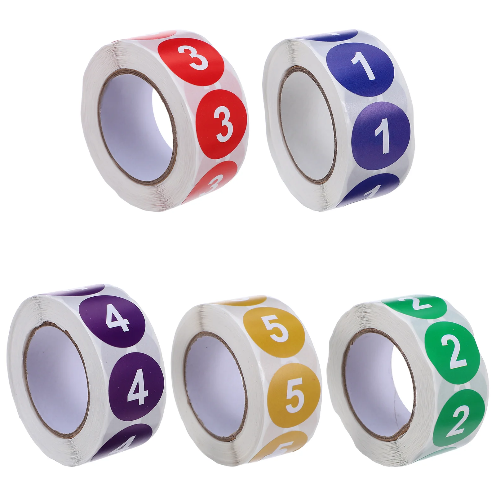 

2500 шт. самоклеящиеся пронумерованные наклейки 1-5 маленьких круглых этикеток для контейнеров для хранения инвентарь детские поделки почтовый ящик холодильник
