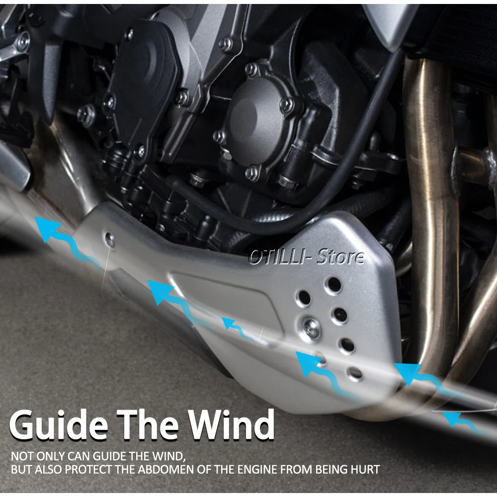 Protector de Motor Inferior para Motocicleta Trident 660 2021-2024, Deflector de Aire, Protector de Carenado, Placas de Protección
