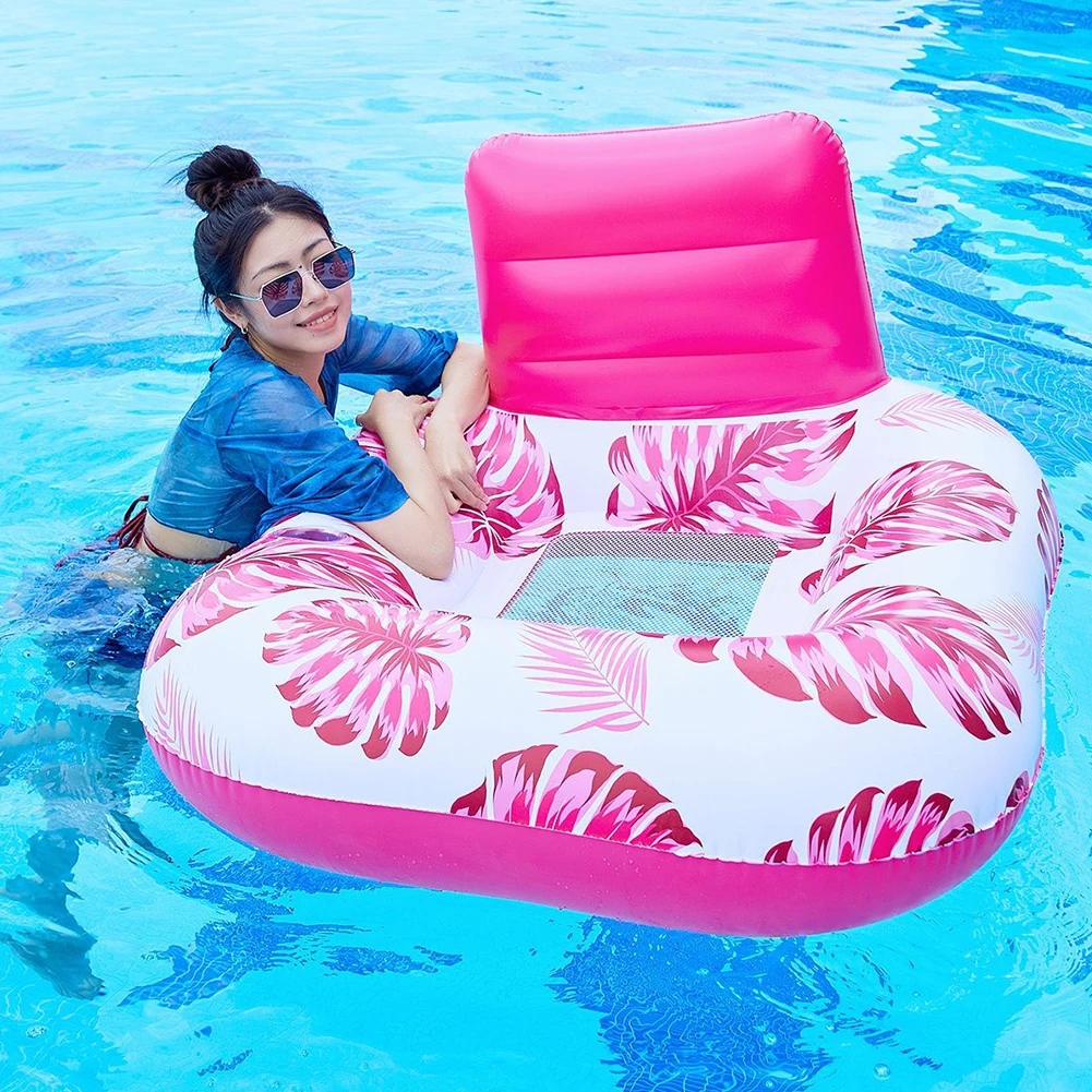 Silla flotante inflable para piscina, entretenimiento de ocio, flotador de salón para piscina, flotadores inflables para piscina, silla flotante ergonómica