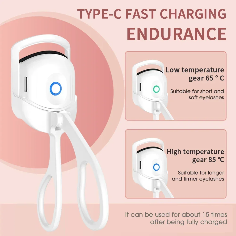Portable Electric Heated Eyelash Curler Comb Eye Lash Perm Long Lasting Shaping Eyelash Curls Thermal Eyelash Curler Makeup Tool image 3
