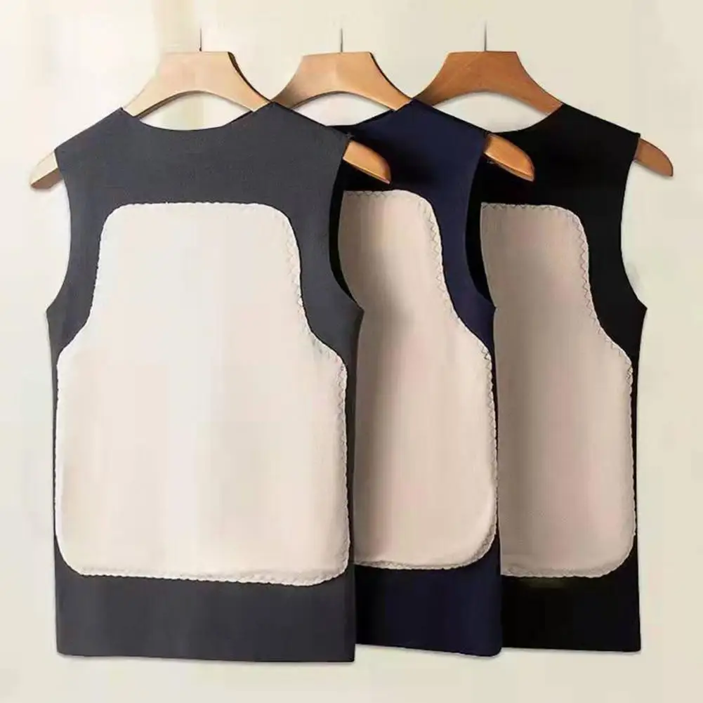 Warmth Comfort Vest Double-sided Velvet Unisex Winter Vest Thermal Tank Top for Plus Size Thickened Elastic V Neck Patchwork