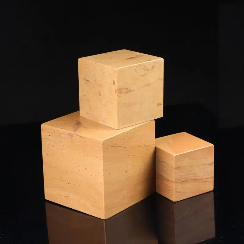 

Пустая тренировочная печать из камня Шушань для начинающих — штамп для китайской каллиграфии и живописи с ручной резьбой