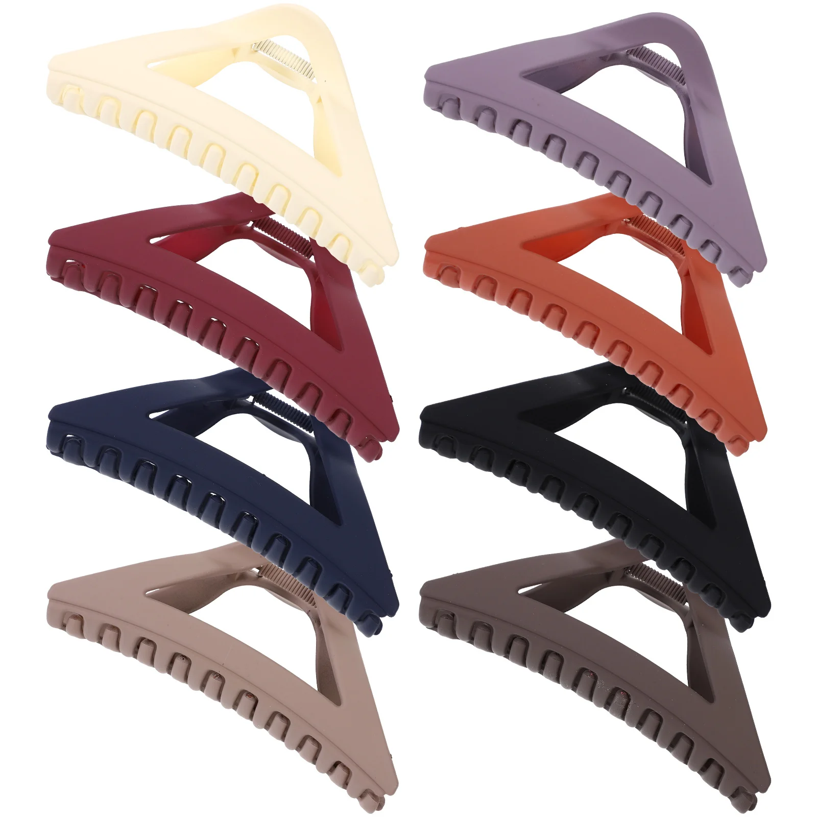 

8Pcs Shark Clip Hair Accessories Large Triangle Claw Clips Hollow Design Decorative Hair Clips for Women Styling Sectioning