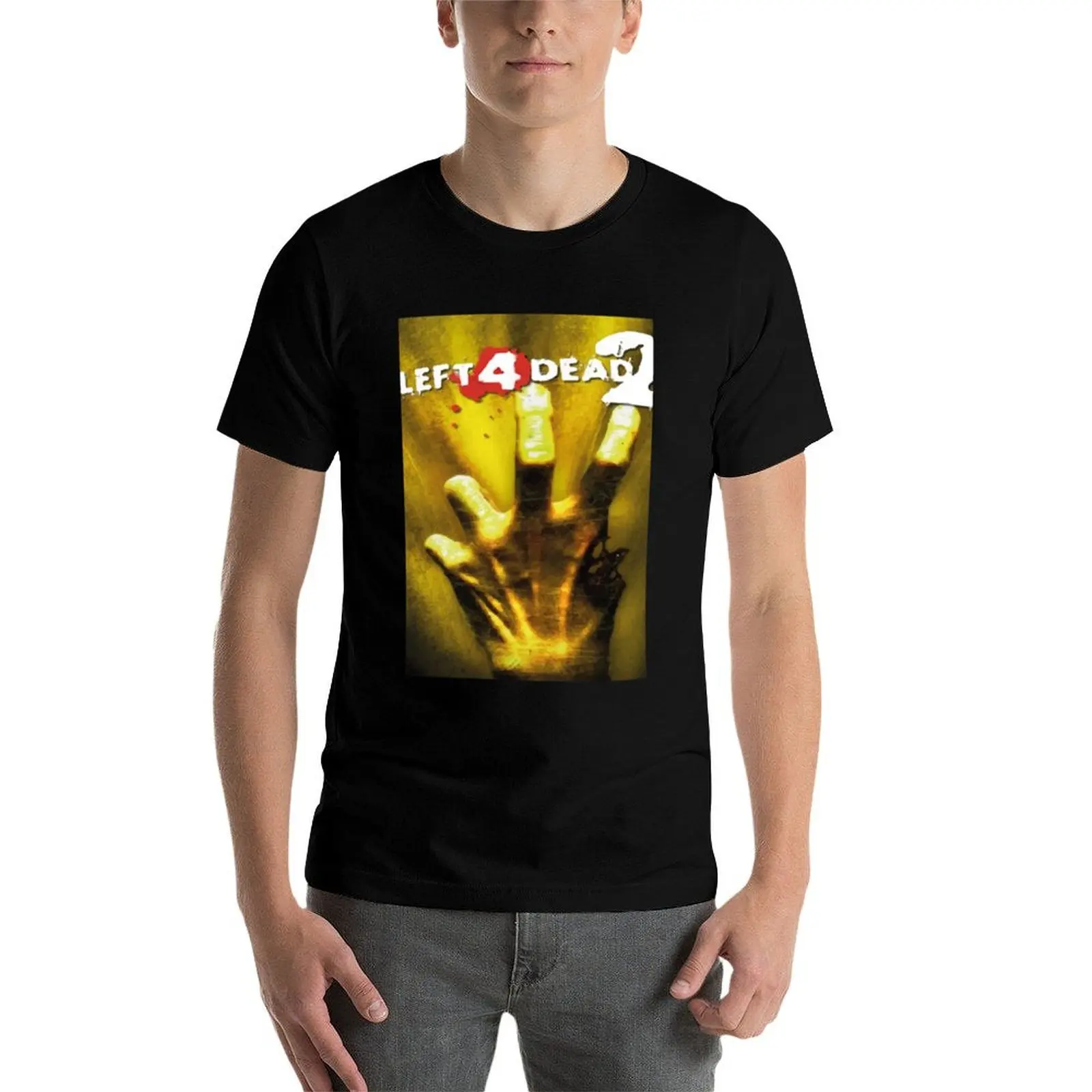 تي شيرت Left 4 Dead 2 تي شيرت قطني تي شيرت رجالي 100% تي شيرت رجالي فاخر #3