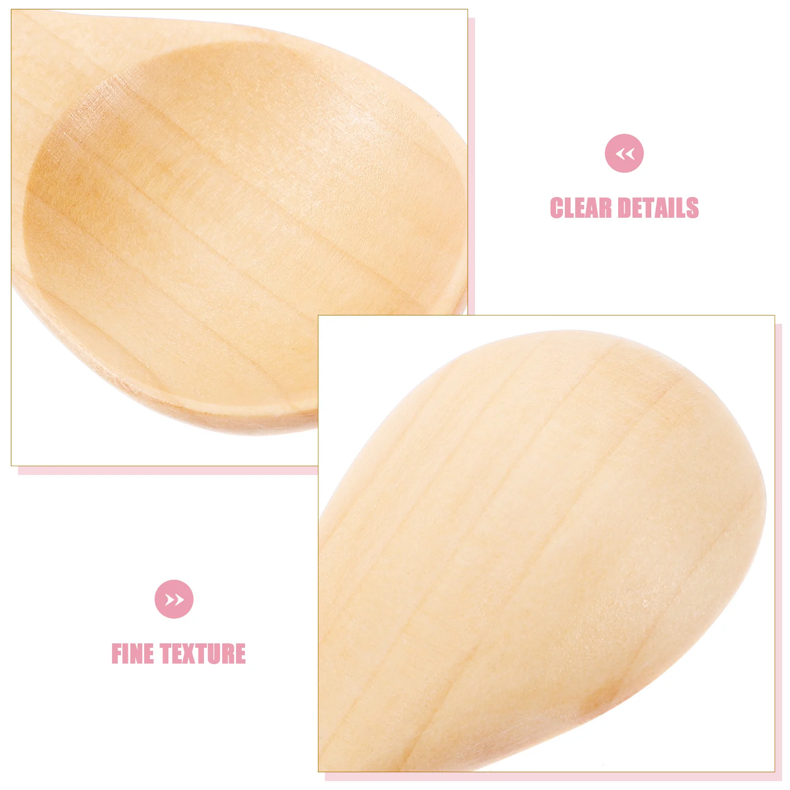 

Food Wooden Short Ice Cream Reusable Rice Scoop Tea Scoop Mini Salt Spoon Half Sugar Spoon Kitchen Scoops Supplies Small Wooden
