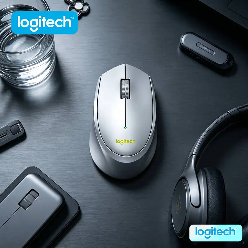 

Беспроводная мышь Logitech M330 Silent с оптическим сенсором 2,4 ГГц для ноутбуков, ПК, Mac, домашнего использования и офиса