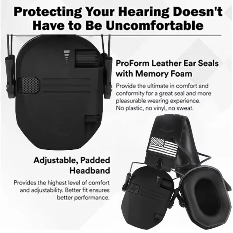 Original Military Tactical Shooting Electronic Earmuffs Outdoor Hunting Sound Pickup Noise Reduction Protection Hearing Headset