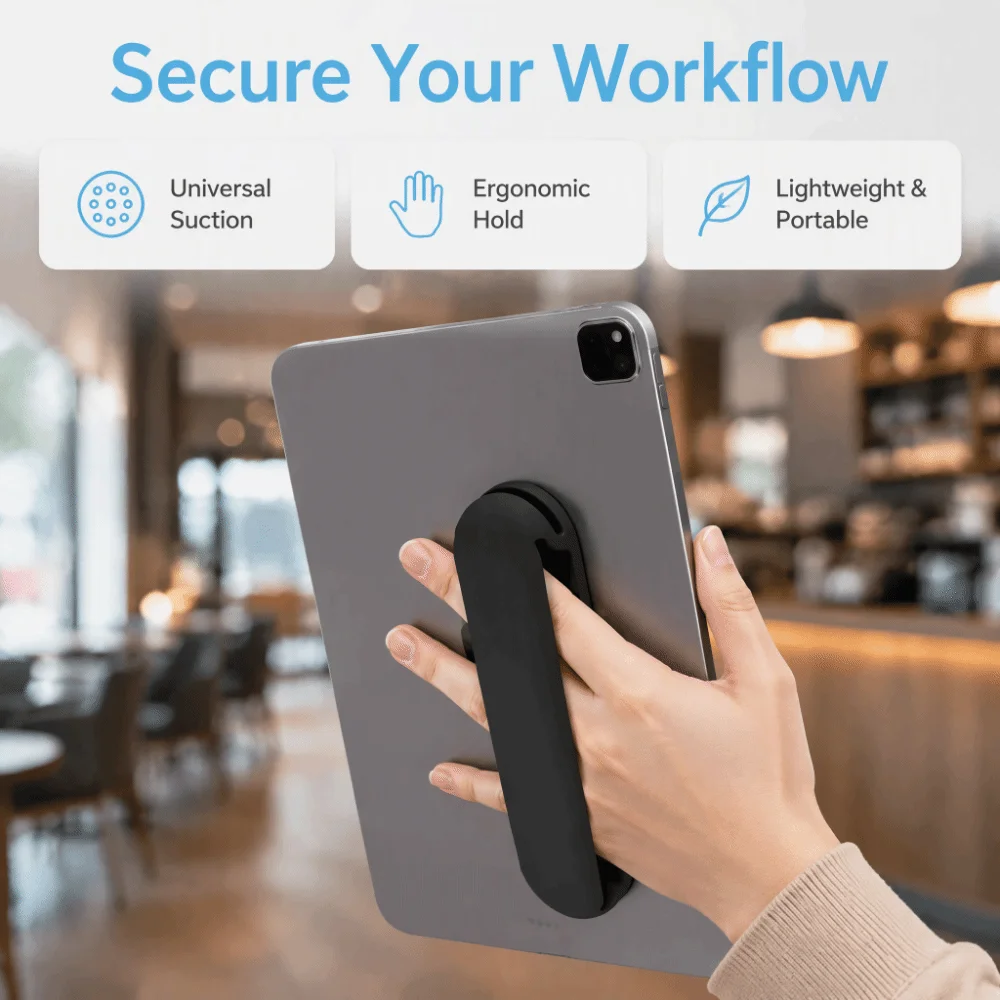 Silicone Material Silicone Tablet Hand Strap Anti-Slip Design One-Handed Grip Phone Holder Sucker Strap Non-Slip Strap