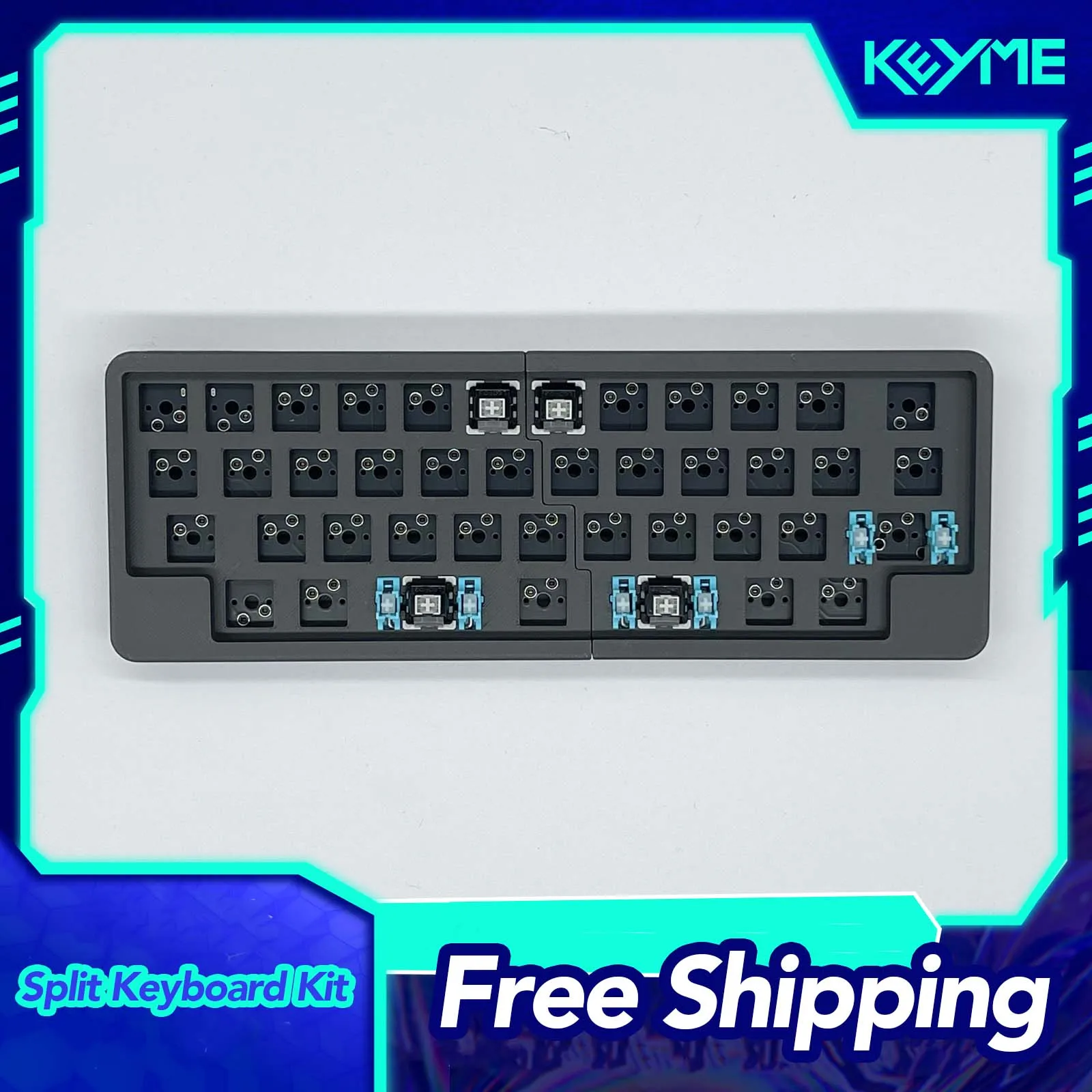 40% Wireless Split Keyboard Kit 2.4G Ergonomics Split Customization DIY Hot Swap1200mAh Supports VIAL PC Gamer Accessories Gifts
