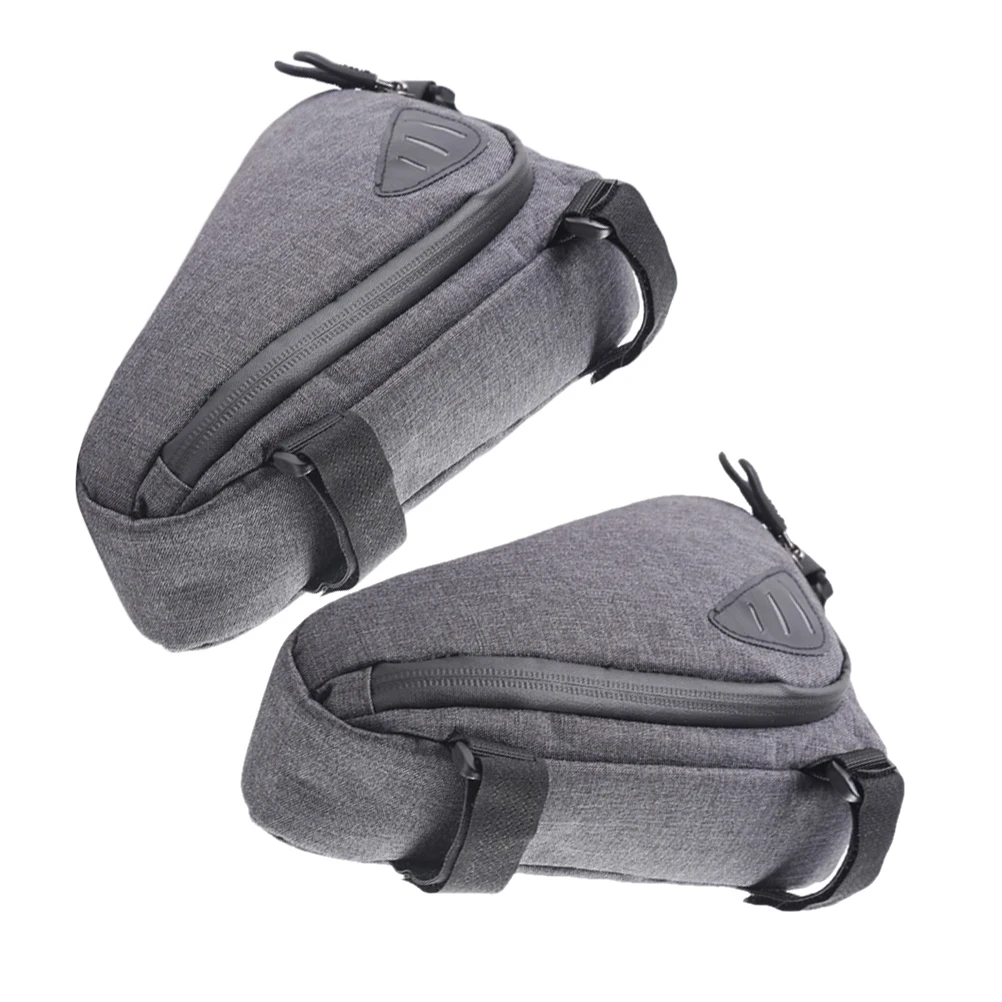 

2pcs Mountain Bike Reflective Bag Large Capacity Waterproof Cycling Gear Triangle Frame Storage Pouch Bikes Front Beam Pack
