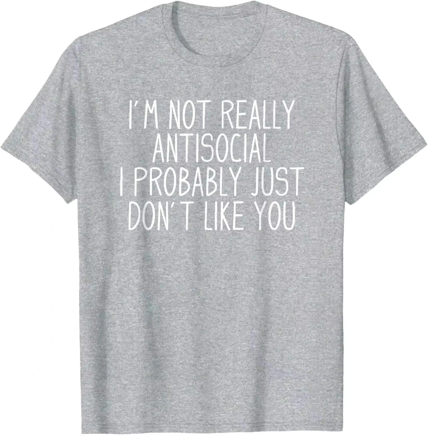 Antisocial Tee Co. Funny Introvert Graphic Tee Unisex Crew Neck Short Sleeve Daily Casual Humor Introvert Lover Streetwear Tops