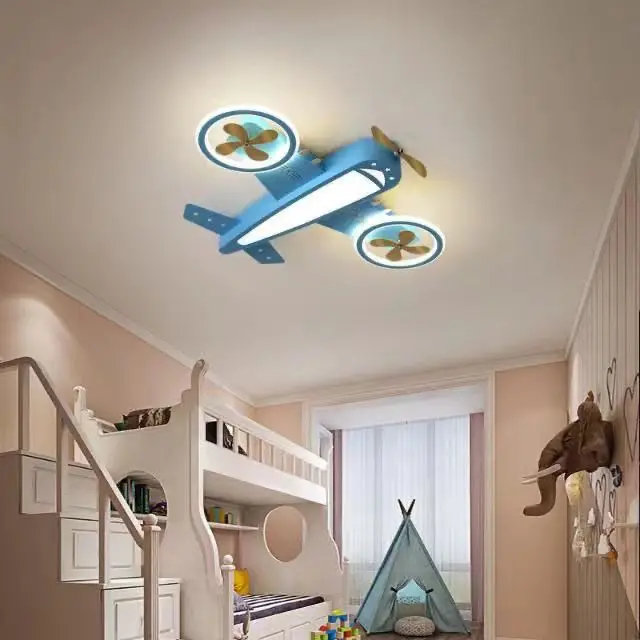 Children\'s Room Airplane Light Girl Boy Bedroom light Atmospheric cartoon stroboscopic LED ceiling light decoration