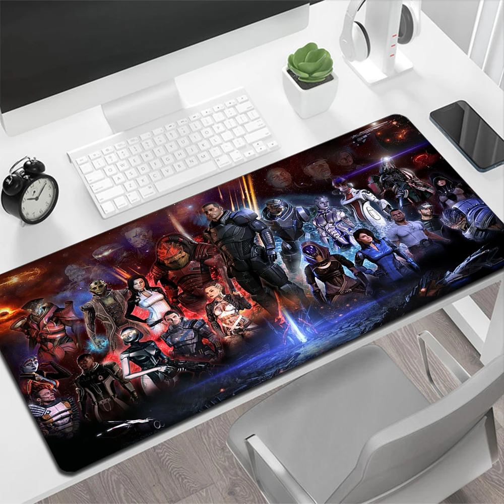 Mass Effect Gaming Tapis De Souris Grand Tapis De Souris PC Gamer Ordinateur Tapis de Souris Grand Tapis De Souris XXL Tapis de Bureau De Clavier Tapis de Souris Tampon